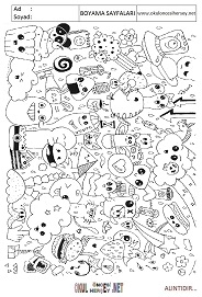 Doodle boyama sayfaları